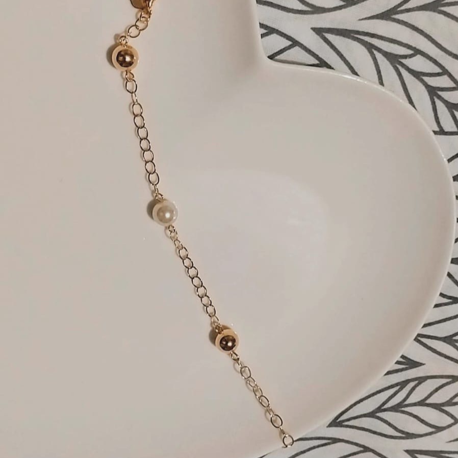 Pulseira Bolinhas com Pérolas