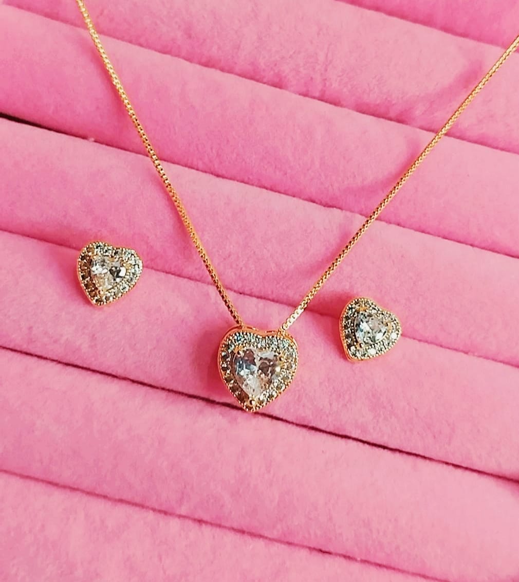 Conjunto Coração em Zircônia