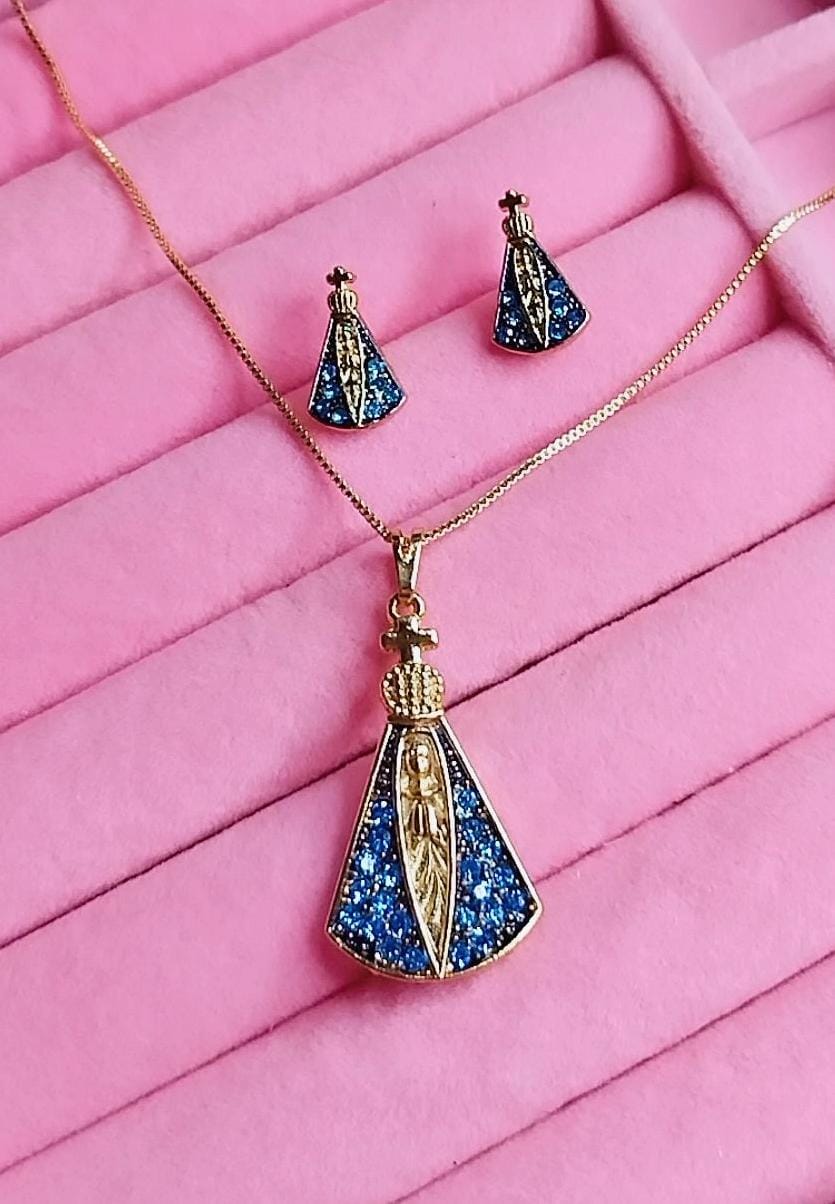 Conjunto Nossa Senhora em Zircônia