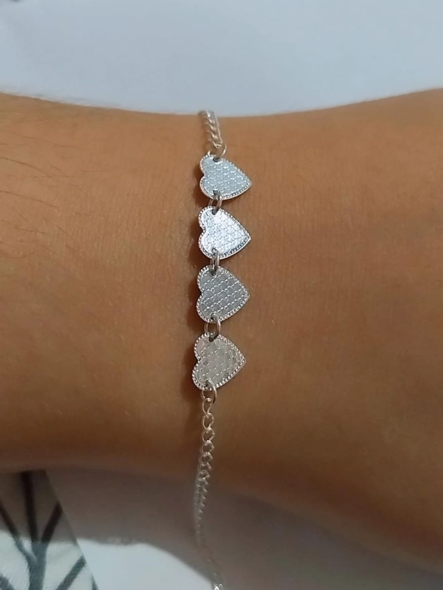 Pulseira Quatro Corações